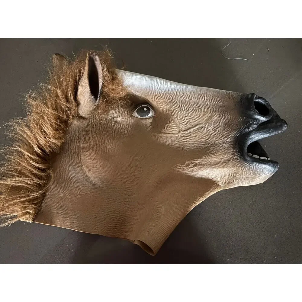 Horse Head Mask Costume Animal Head Halloween Or Fetish